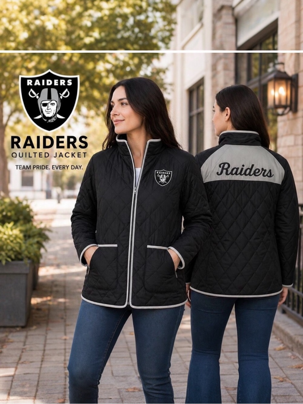 Women’s NFL Raiders Winter Jacket Sz. L